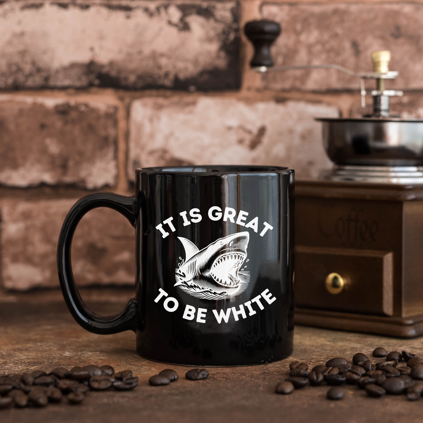 It's Great To Be White Shark Mug